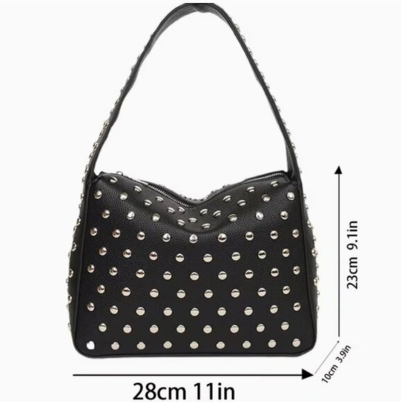 Studded Black Handbag - Picture 2 of 5